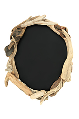 Image showing Driftwood and Chalk Board Natural Frame