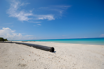 Image showing Beach with pipeline at Varadero Cuba