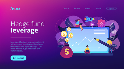 Image showing Investment fund concept landing page.