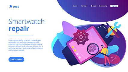 Image showing Mobile device repair concept landing page.