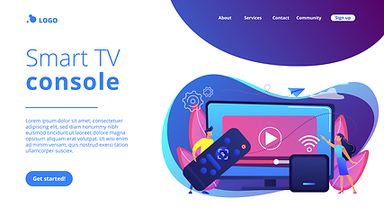 Image showing Smart TV box concept landing page.