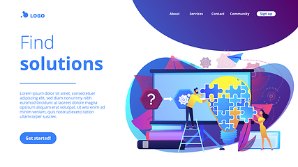 Image showing Problem solvingconcept landing page.