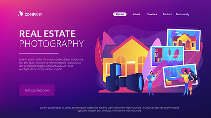 Image showing Real estate photography concept landing page