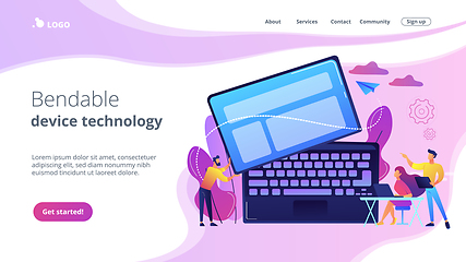 Image showing Detachable device technology concept landing page.