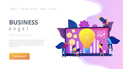 Image showing Venture investment concept landing page.