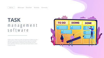 Image showing Task management concept landing page.