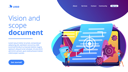 Image showing Vision and scope document concept landing page.