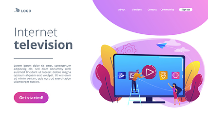 Image showing Smart TV technology concept landing page.