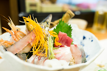 Image showing Japanese seafood sashimi