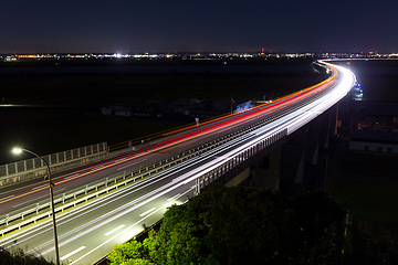 Image showing Highway at night