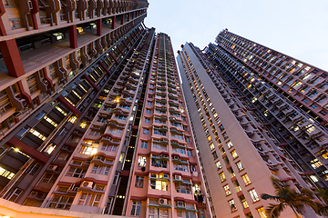 Image showing Building facade from low angle