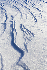 Image showing Snow drifts in winter