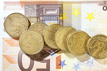 Image showing euros , close-up