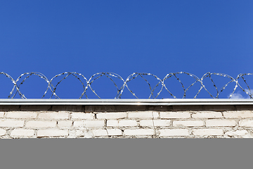 Image showing Old barbed wires