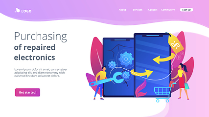 Image showing Refurbished device concept landing page.