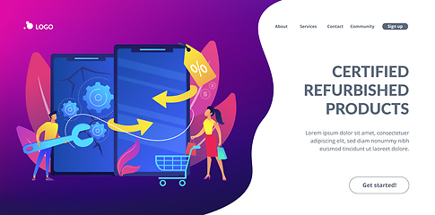 Image showing Refurbished device concept landing page.