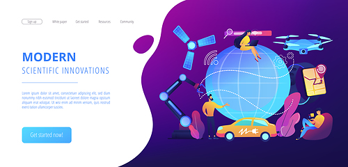 Image showing Technological revolution concept landing page.