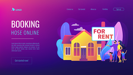 Image showing House for rent concept landing page.