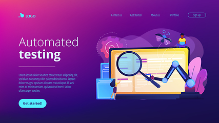 Image showing Automated testing concept landing page.