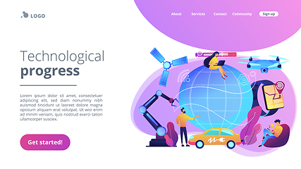 Image showing Technological revolution concept landing page.