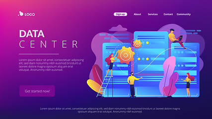 Image showing Data center concept landing page.