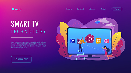 Image showing Smart TV technology concept landing page.