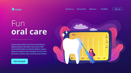 Image showing Children\'s electric toothbrush concept landing page