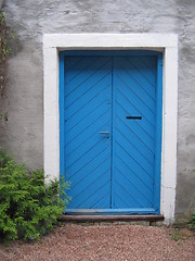 Image showing Blue door