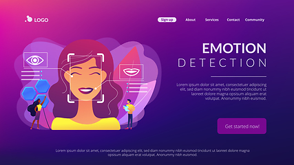 Image showing Emotion detection concept landing page.