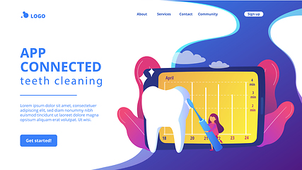 Image showing Children\'s electric toothbrush concept landing page