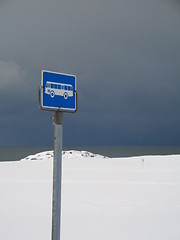 Image showing Bus stop sign