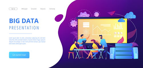 Image showing Big data conferenceconcept landing page.