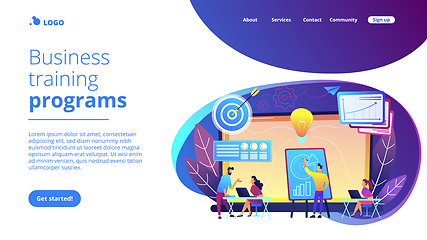 Image showing Business incubator concept landing page.