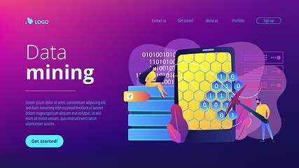 Image showing Data mining concept landing page.