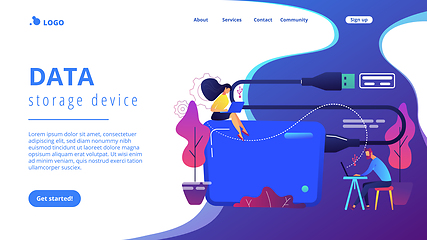 Image showing External hard drive concept landing page.