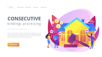 Image showing Auction house concept landing page.