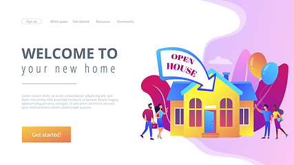 Image showing Open house concept landing page.