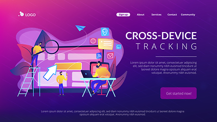 Image showing Cross-device tracking concept landing page.