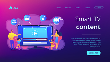 Image showing SmartTV content concept landing page.