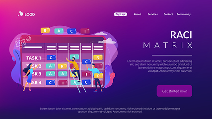 Image showing RACI matrix concept landing page.