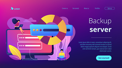 Image showing Backup server concept landing page.