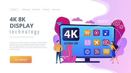 Image showing UHD smart TV concept landing page.