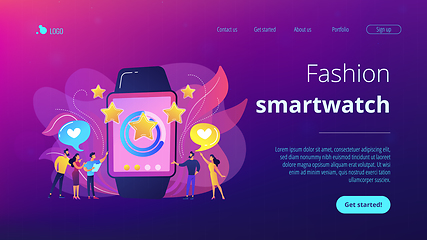 Image showing Luxury smartwatch concept landing page.