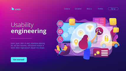 Image showing Intelligent interface concept landing page