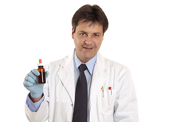 Image showing Doctor or vet with medication