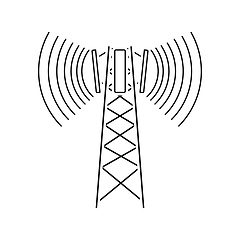 Image showing Cellular broadcasting antenna icon