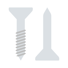 Image showing Icon of screw and nail