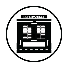 Image showing Supermarket parking square icon