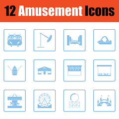 Image showing Amusement park icon set