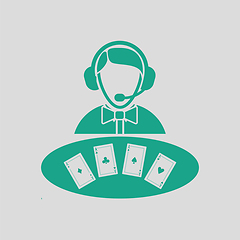 Image showing Casino dealer icon